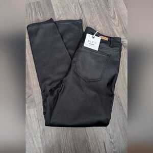 Bleu Faux Leather Pants